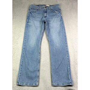 Wrangler Jeans Mens Size 33X32 Blue Relaxed Bootcut Jeans Western Cowboy